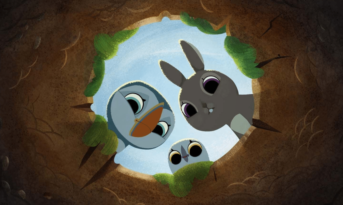 Nouveaux copains à Puffin Rock